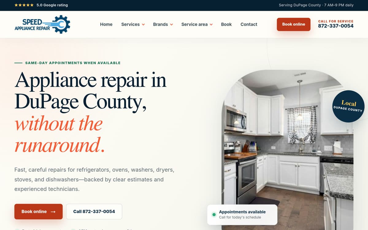 Speed Appliance Repair project preview